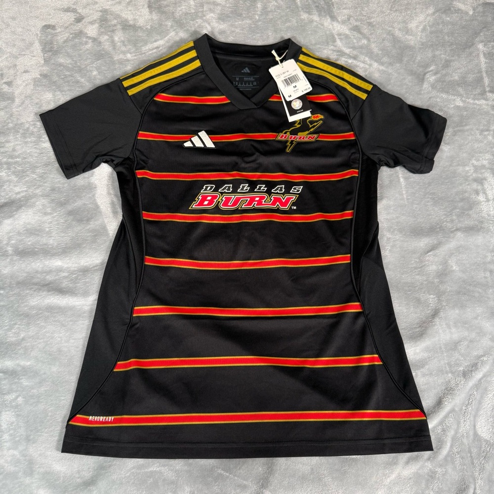 Adidas FC Dallas Burn Soccer Jersey Womens M Athletic JI7358 New With Flaw!